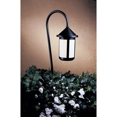 Arroyo Craftsman Low Voltage 6" Berkeley Fixture With 36" Bo Peep Stem, Rustic Brown, Frosted Glass LV36-B6F-RB